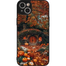 Coque iPhone 14 Plus - Silicone rigide noir Autumn 26 Hobbit house
