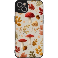 Coque iPhone 14 Plus - Silicone rigide noir Autumn 26 Mushrooms and leaves