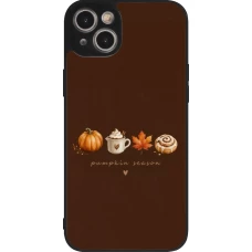 Coque iPhone 14 Plus - Silicone rigide noir Autumn 26 Pumpkin season