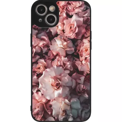 iPhone 14 Plus Case Hülle - Silikon schwarz Beautiful Roses