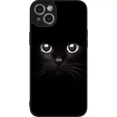 iPhone 14 Plus Case Hülle - Silikon schwarz Cat eyes