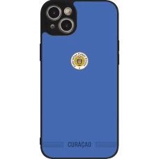 Coque iPhone 14 Plus - Silicone rigide noir Maillot de football Curaçao 2026 personnalisable