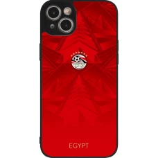 Coque iPhone 14 Plus - Silicone rigide noir Maillot de football Égypte 2026 personnalisable