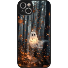 Coque iPhone 14 Plus - Silicone rigide noir Halloween 2025 Ghost in the forest