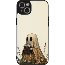 Coque iPhone 14 Plus - Silicone rigide noir Halloween 2025 Ghost gardener