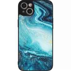 iPhone 14 Plus Case Hülle - Silikon schwarz Sea Foam Blue