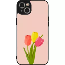 iPhone 14 Plus Case Hülle - Silikon schwarz Spring 23 tulip trio