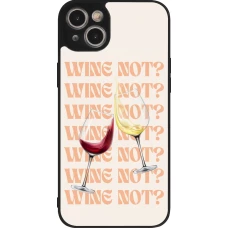 Coque iPhone 14 Plus - Silicone rigide noir Wine not