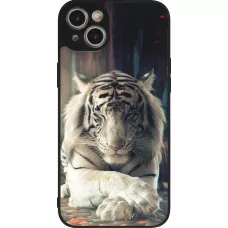 iPhone 14 Plus Case Hülle - Silikon schwarz Zen Tiger