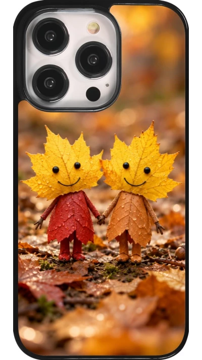 Coque iPhone 14 Pro - Autumn 26 Couple of leaves