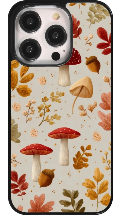 Coque iPhone 14 Pro - Autumn 26 Mushrooms and leaves