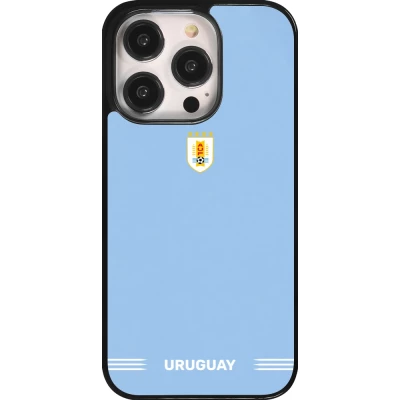 iPhone 14 Pro Case Hülle - Uruguay 2026 personalisierbares Fussballtrikot