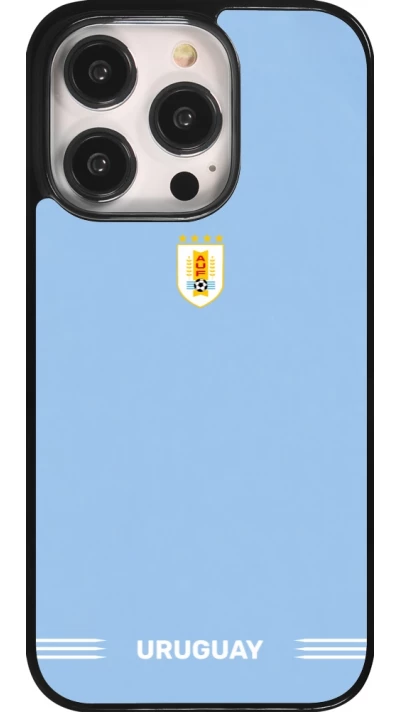 iPhone 14 Pro Case Hülle - Uruguay 2026 personalisierbares Fussballtrikot