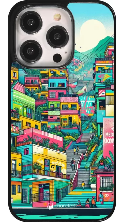 iPhone 14 Pro Case Hülle - Medellin Comuna 13 Kunst
