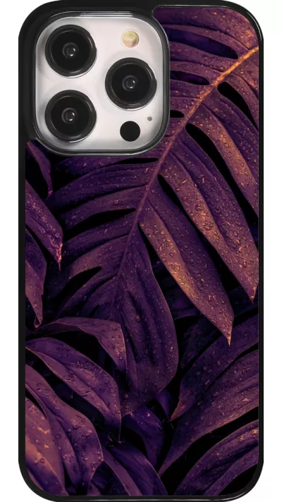 iPhone 14 Pro Case Hülle - Purple Light Leaves