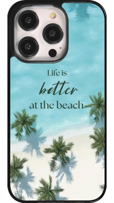 Coque iPhone 14 Pro - Summer 2025 Life is better at the beach