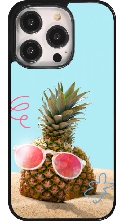 Coque iPhone 14 Pro - Pineapple with glasses Summer 2026