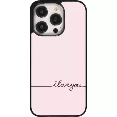 iPhone 14 Pro Case Hülle - Valentine 2023 i love you writing
