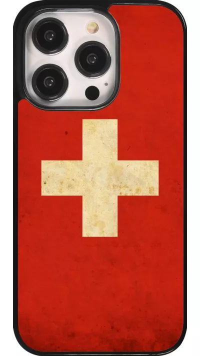 Coque iPhone 14 Pro - Vintage Flag SWISS
