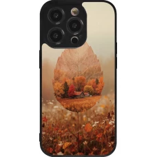 iPhone 14 Pro Case Hülle - Silikon schwarz Autumn 26 Autumn leaf