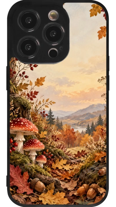 Coque iPhone 14 Pro - Silicone rigide noir Autumn 26 Illustrated Autumn