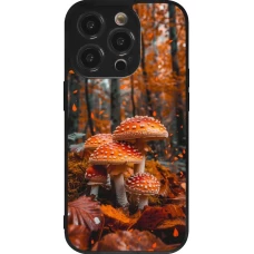 Coque iPhone 14 Pro - Silicone rigide noir Autumn 26 Mushrooms in the woods