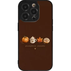 Coque iPhone 14 Pro - Silicone rigide noir Autumn 26 Pumpkin season