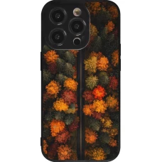 Coque iPhone 14 Pro - Silicone rigide noir Autumn 26 Road in autumn