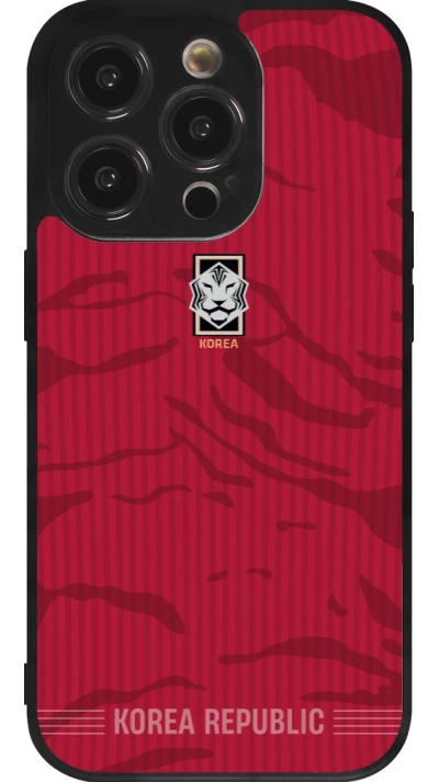 iPhone 14 Pro Case Hülle - Silikon schwarz Südkorea 2026 personalisierbares Fussballtrikot