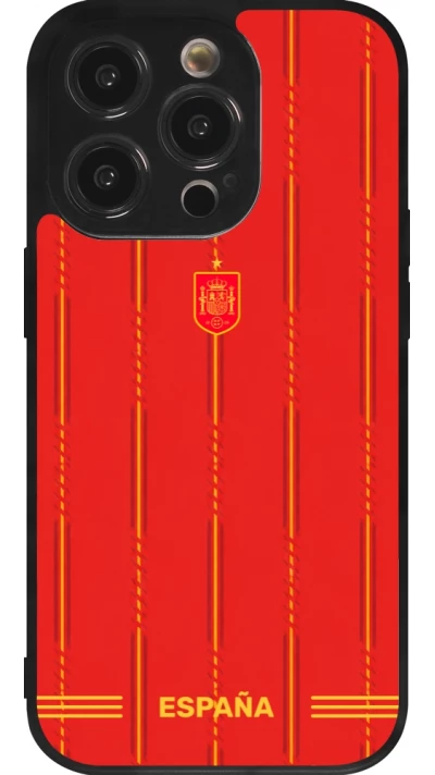 iPhone 14 Pro Case Hülle - Silikon schwarz Spanien 2026 personalisierbares Fussballtrikot