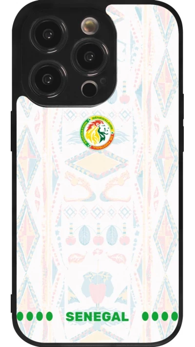 iPhone 14 Pro Case Hülle - Silikon schwarz Senegal 2026 personalisierbares Fussballtrikot