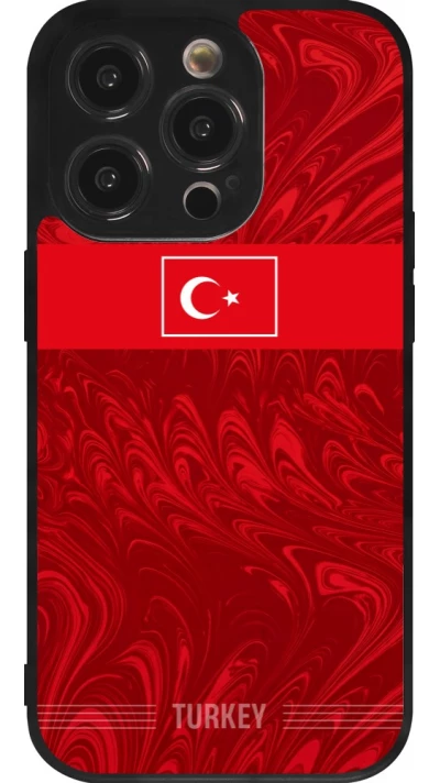 iPhone 14 Pro Case Hülle - Silikon schwarz Türkei 2026 personalisierbares Fussballtrikot