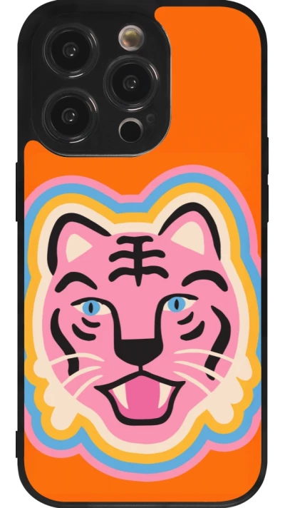 Coque iPhone 14 Pro - Silicone rigide noir Lion colors 2026