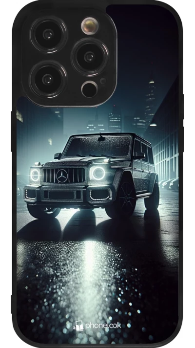Coque iPhone 14 Pro - Silicone rigide noir Mercedes G AMG Night