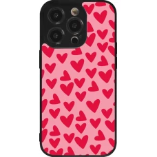 iPhone 14 Pro Case Hülle - Silikon schwarz Mom 2024 kleine Herzen