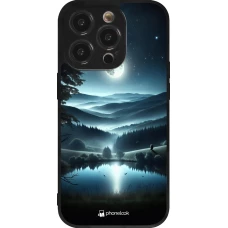iPhone 14 Pro Case Hülle - Silikon schwarz Ansicht des Nachthimmels