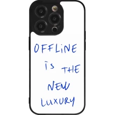 Coque iPhone 14 Pro - Silicone rigide noir Offline is the new luxury