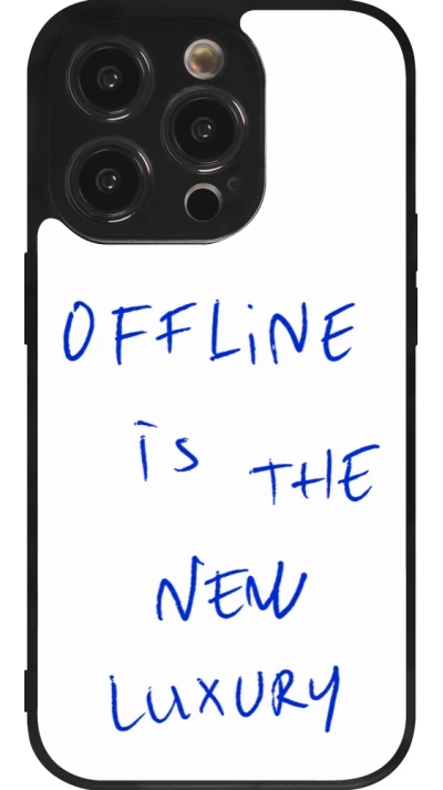 Coque iPhone 14 Pro - Silicone rigide noir Offline is the new luxury