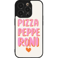Coque iPhone 14 Pro - Silicone rigide noir Pizza pepperoni 2026