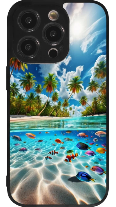 iPhone 14 Pro Case Hülle - Silikon schwarz Strandparadies