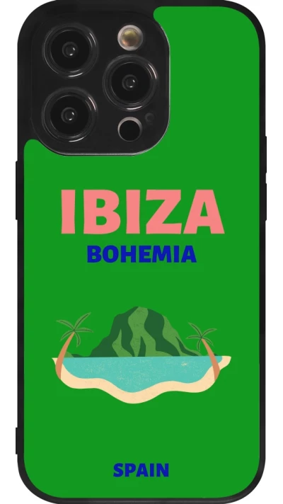 Coque iPhone 14 Pro - Silicone rigide noir Pop Summer Destination Ibiza