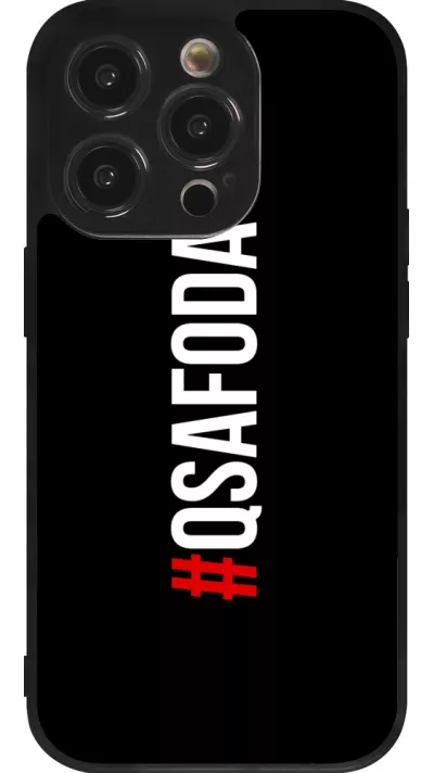 iPhone 14 Pro Case Hülle - Silikon schwarz Qsafoda 1