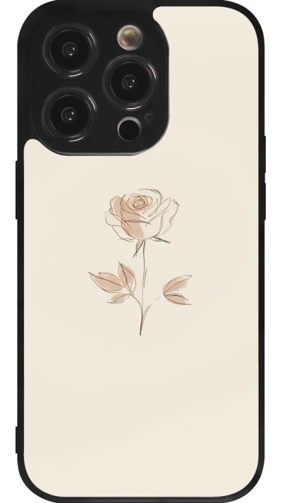 iPhone 14 Pro Case Hülle - Silikon schwarz Rosa Sand Minimalistisch