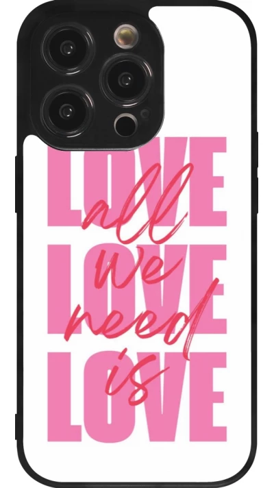 iPhone 14 Pro Case Hülle - Silikon schwarz Saint Valentines Day 26 Love all we need is