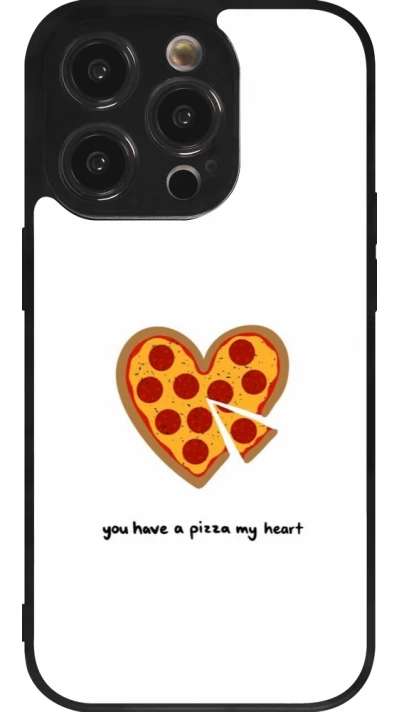 iPhone 14 Pro Case Hülle - Silikon schwarz Saint Valentines Day 26 You have my pizza heart