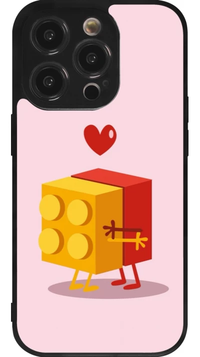 iPhone 14 Pro Case Hülle - Silikon schwarz Saint Valentines Day 26 Puzzle