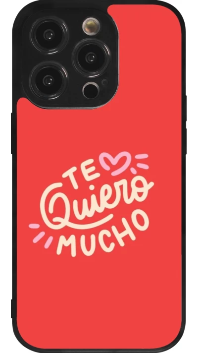 iPhone 14 Pro Case Hülle - Silikon schwarz Saint Valentines Day 26 Te quiero mucho