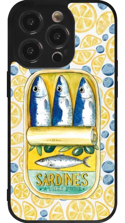iPhone 14 Pro Case Hülle - Silikon schwarz Sardines in oil 2026
