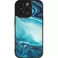 iPhone 14 Pro Case Hülle - Silikon schwarz Sea Foam Blue