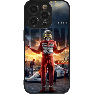Coque iPhone 14 Pro - Silicone rigide noir Senna The King of Rain